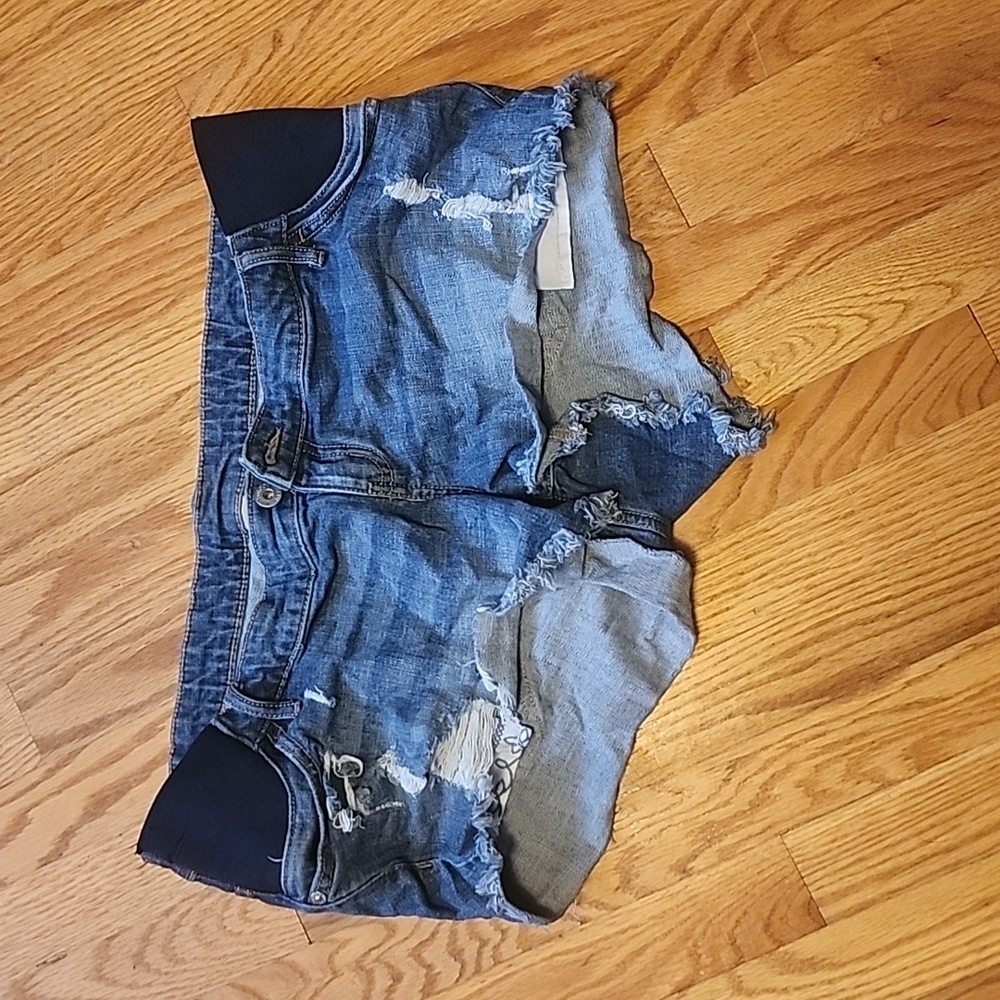 Indigo Blue Maternity Denim Shorts